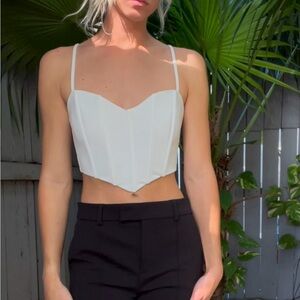 Lulu’s white corset top Size Small